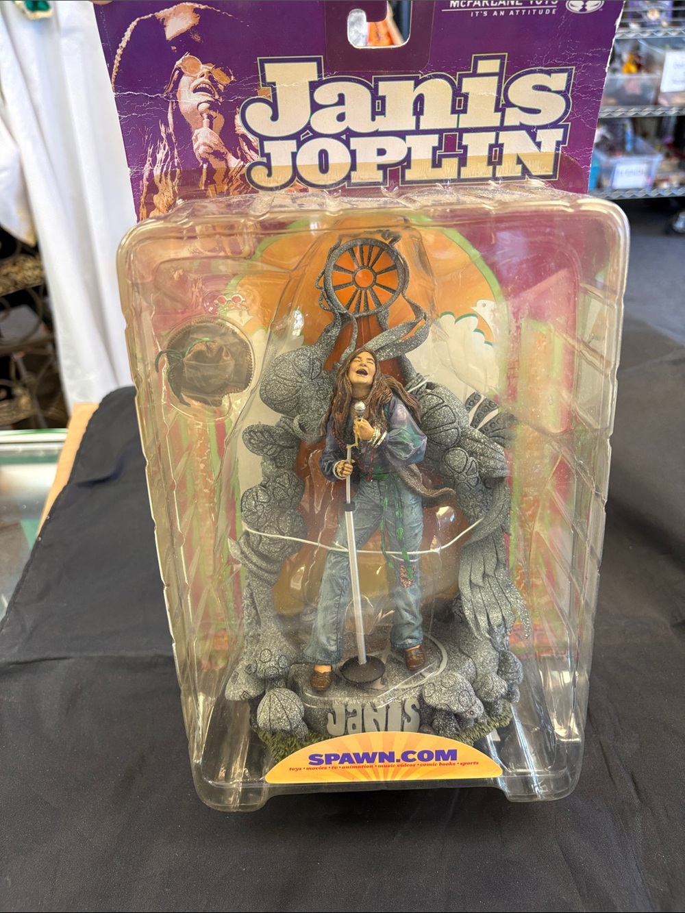 Janis Joplin figurine- Purple & Blue. 0286